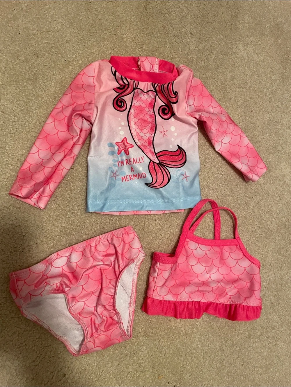 3pc infant mermaid swim suit